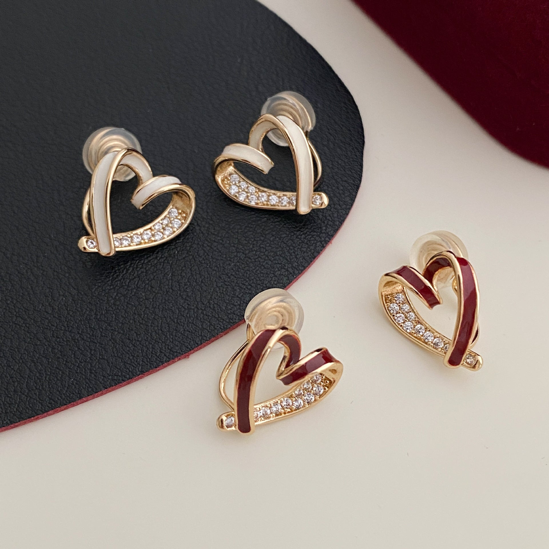Fashion Micro-set Zircon Asymmetric Light Luxury Versatile Earrings