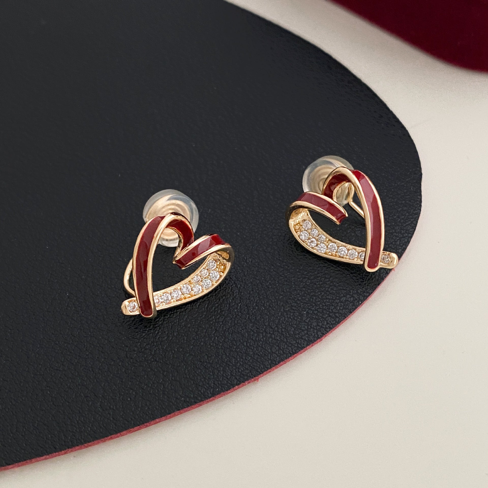 Fashion Micro-set Zircon Asymmetric Light Luxury Versatile Earrings