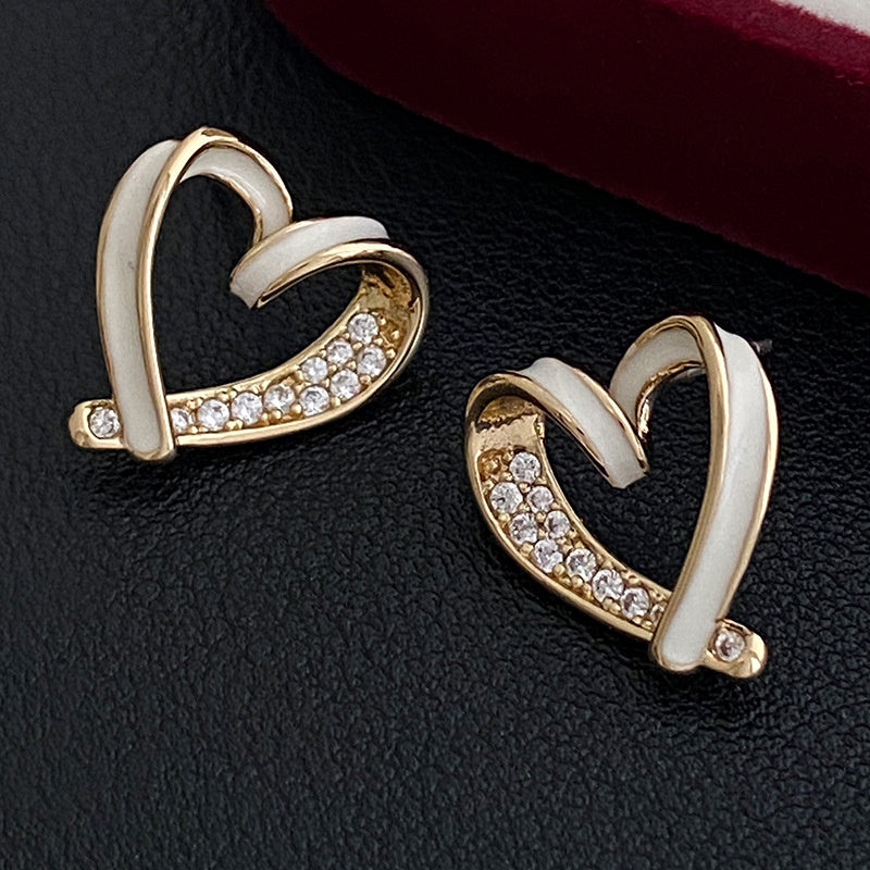 Fashion Micro-set Zircon Asymmetric Light Luxury Versatile Earrings