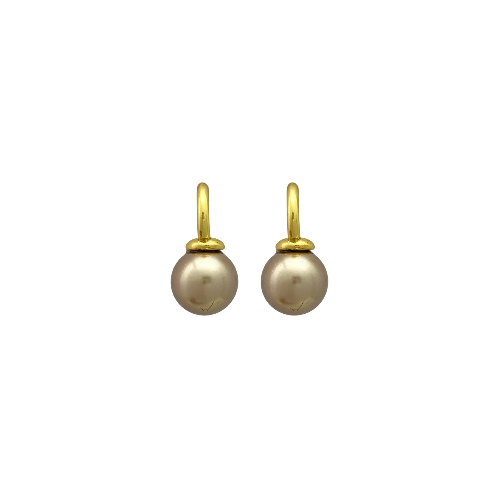 Vintage Champagne Pearl Clip-on Earrings